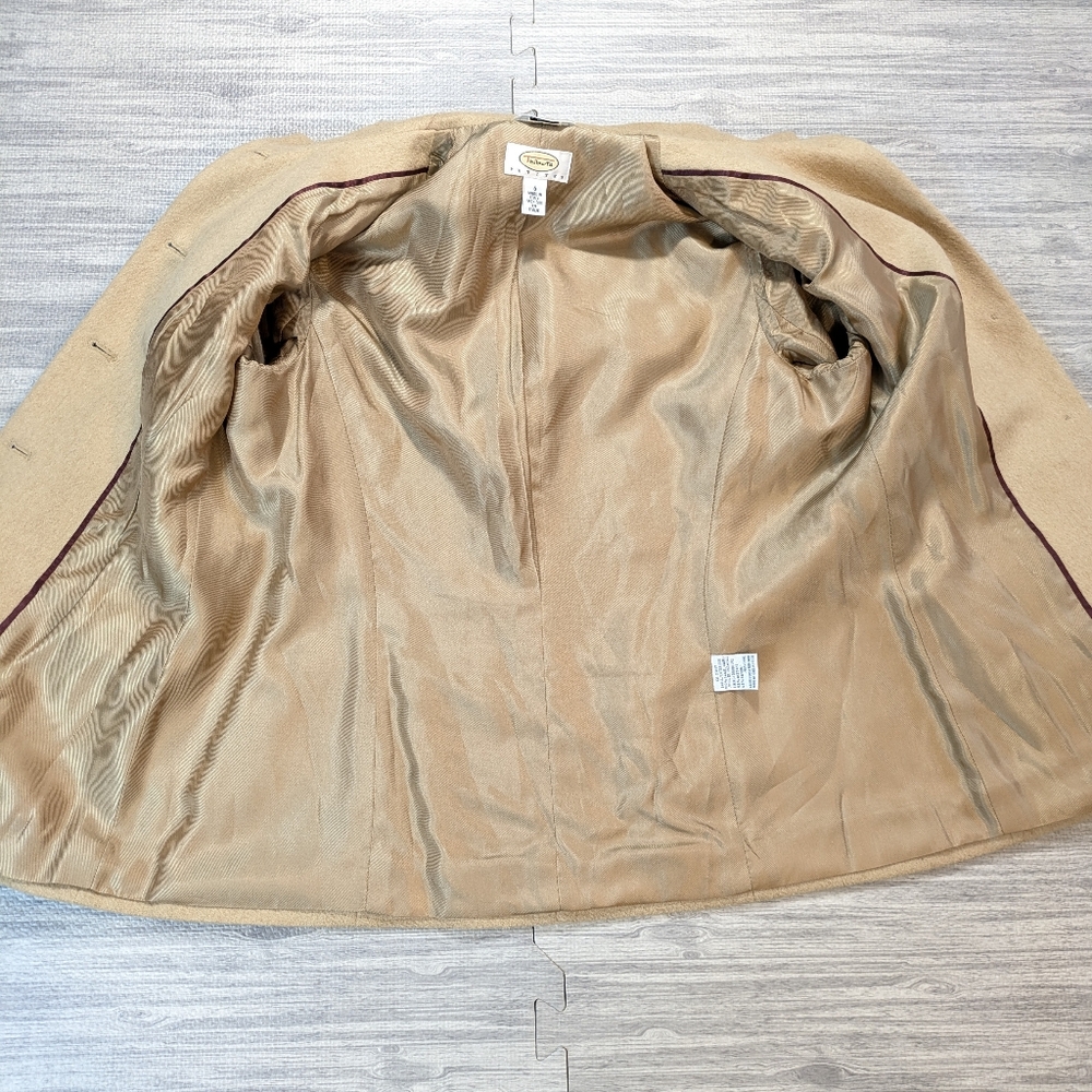 Vintage Talbot's Camel Hair Blazer Jacket Tan Neutral Soft Warm Classic 6P - Picture 4 of 10